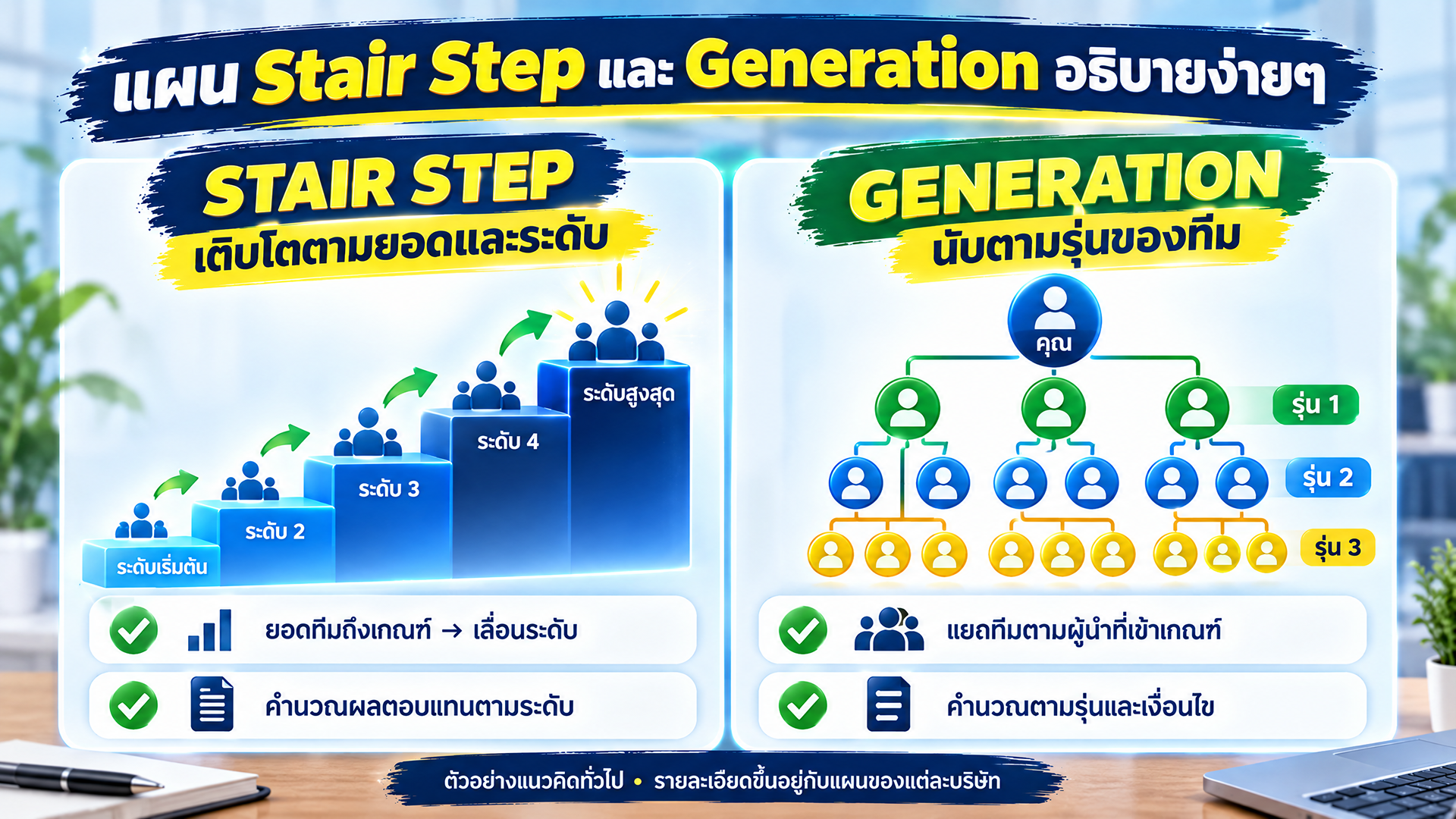 แผน Stair Step และ Generation อธิบายง่ายๆ พร้อมตัวอย่าง